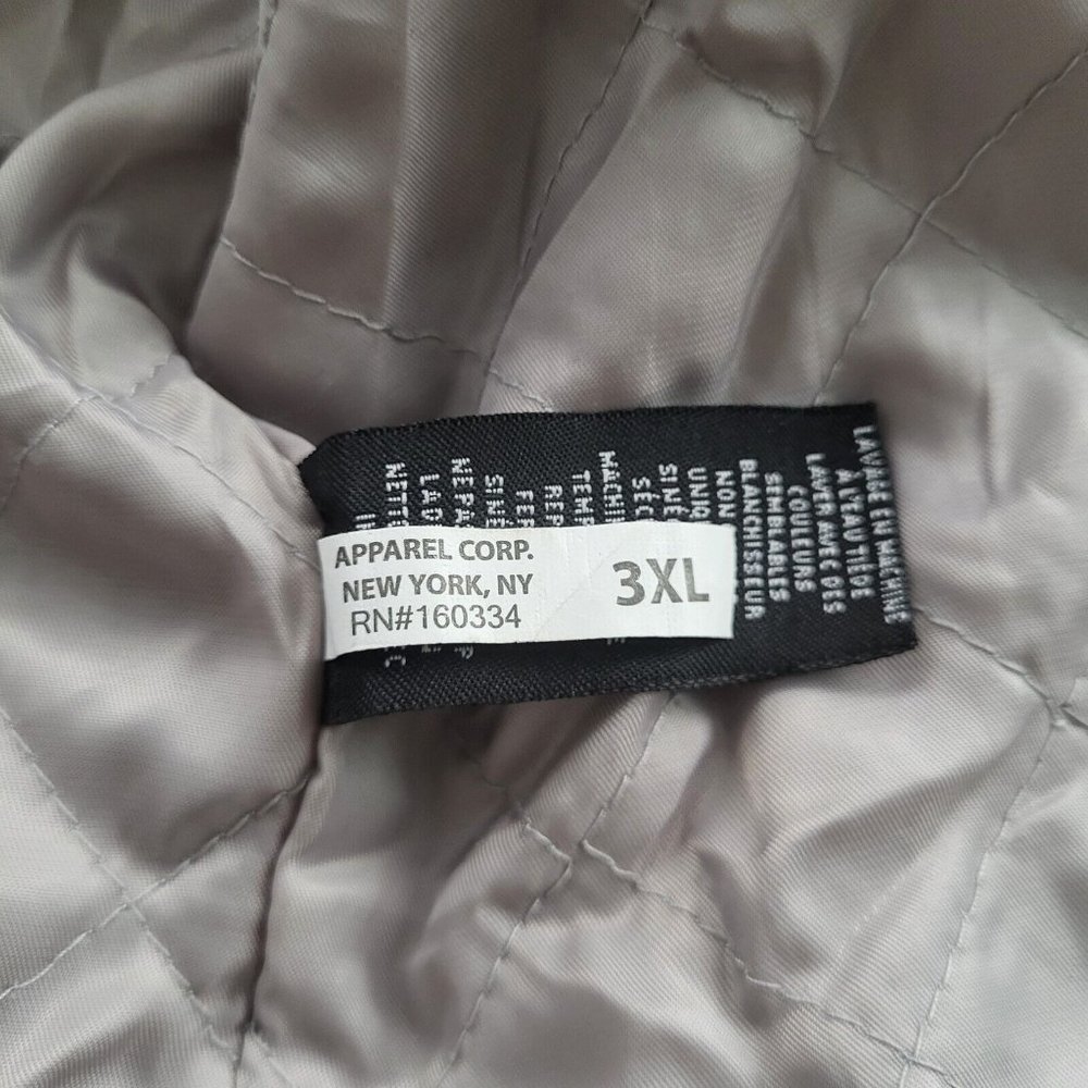 Roku Studio 'Ice Scream' Gray Satin Bomber Jacket Sz 3XL / 2XL, Runs Small - Picture 8 of 9